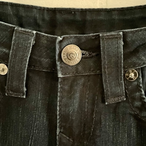 True Religion Women’s Denim Jeans Y2K Rock Low Rise Dark wash Blue Flare 28 - Picture 16 of 16